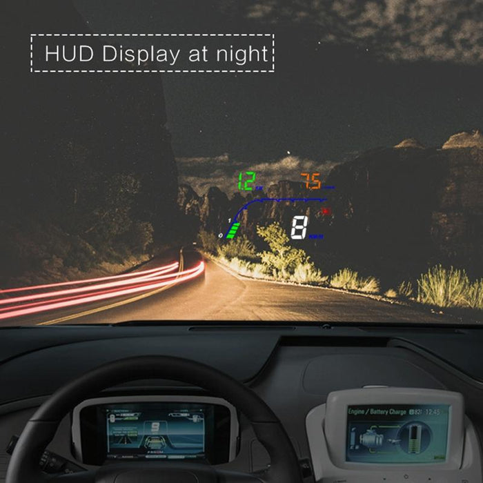 4 Inch Obd2 Head Up Display Car Speed Revolving Speed Fuel Consumption Fault Code Detection & Elimination