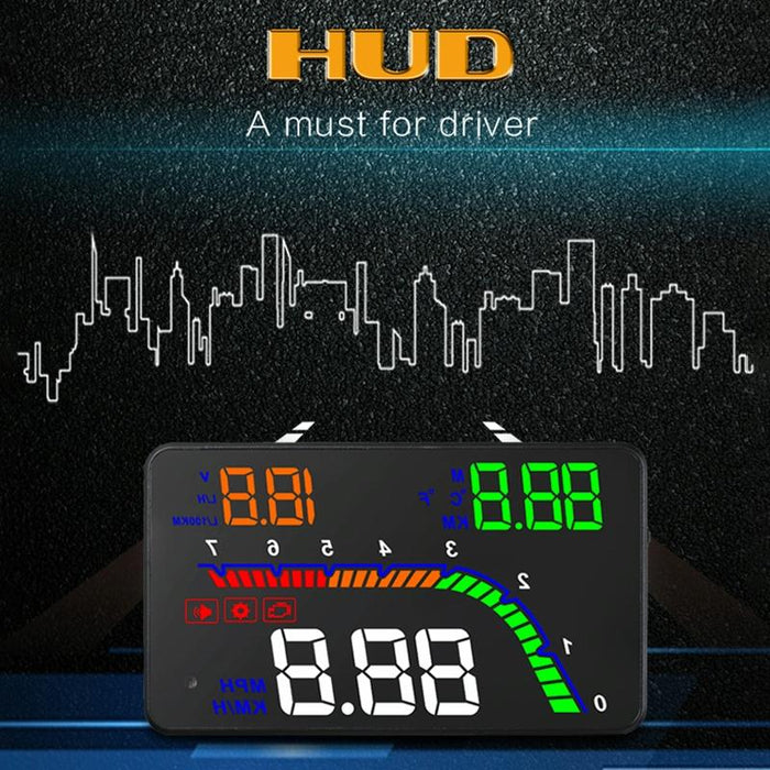 4 Inch Obd2 Head Up Display Car Speed Revolving Speed Fuel Consumption Fault Code Detection & Elimination