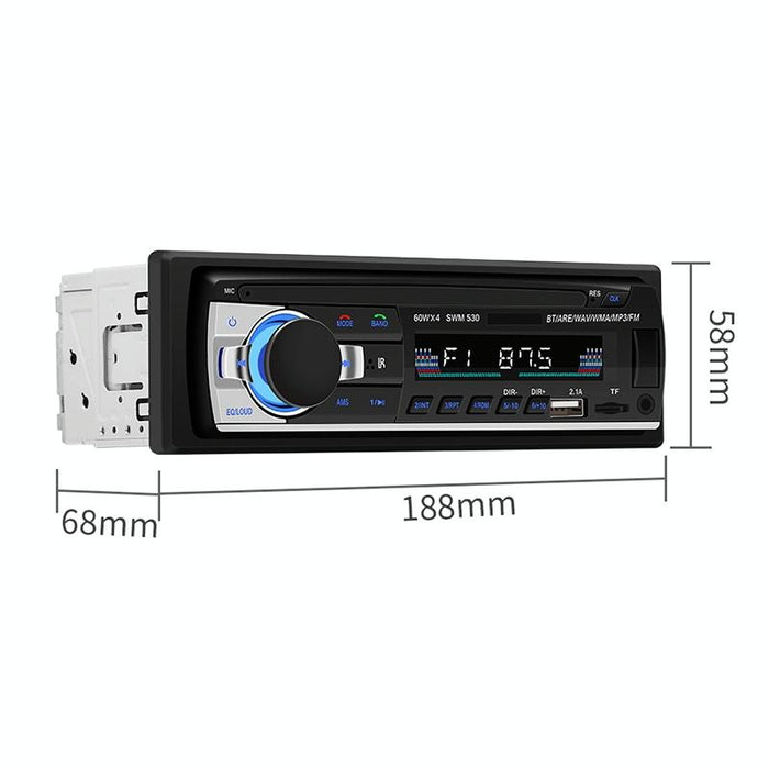 12V Car Dual Usb Charger Radio Receiver Mp3 Player Fm & Bluetooth Remote Control