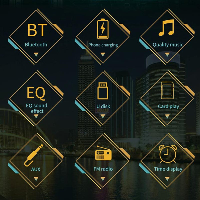 12V Car Dual Usb Charger Radio Receiver Mp3 Player Fm & Bluetooth Remote Control