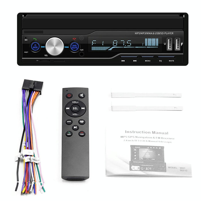 7 Inch Hd Car Radio Receiver Mp5 Player Fm / Am / Rds / Bluetooth / Phone Link Remote Control