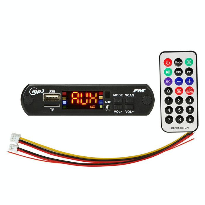 12V Car Mp3 Player Board W / Bluetooth Fm Radio Tf Usb Remote