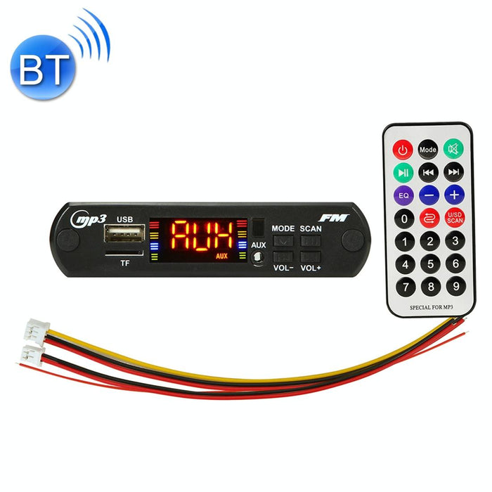 12V Car Mp3 Player Board W / Bluetooth Fm Radio Tf Usb Remote