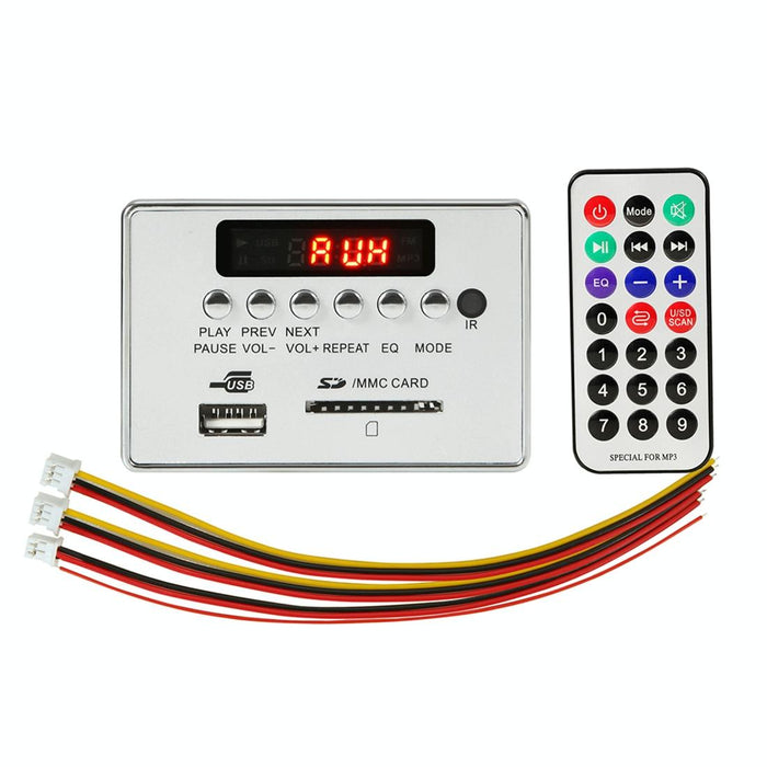 Car Mp3 Player Board With Bluetooth Fm Radio Sd / Usb / Aux Remote