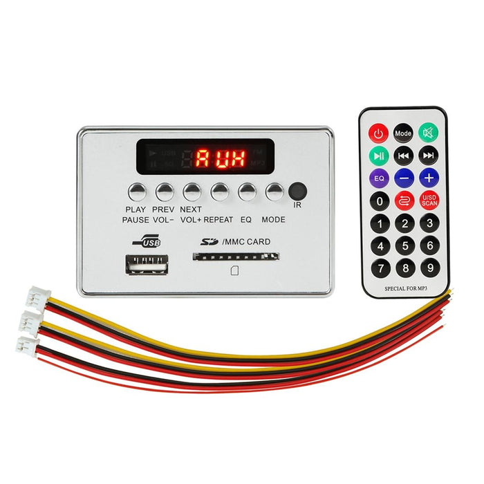 Car Mp3 Player Board With Bluetooth Fm Radio Sd / Usb / Aux Remote