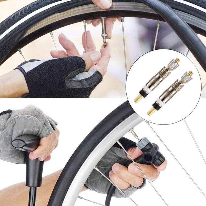30-Piece Detachable French Valve Core For Bicycles Ruled Style