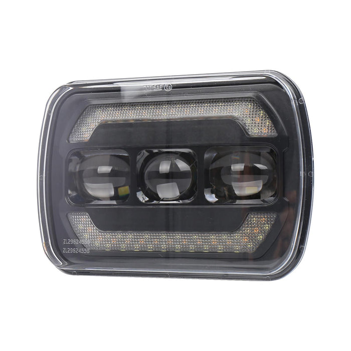 1 Pair 7 Inch Car Square Headlight Work Light