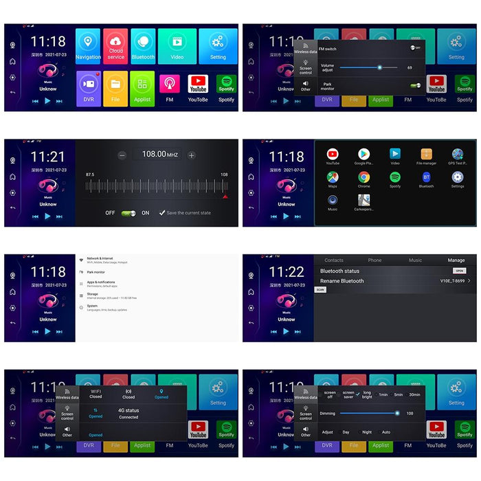 11 Widescreen 1080P Car Recorder With Voice Control