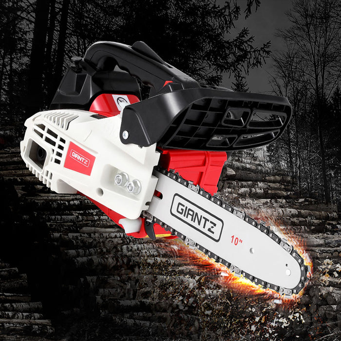 25Cc Petrol Chainsaw 10" Bar E-Start Tree Pruning Chain Saw