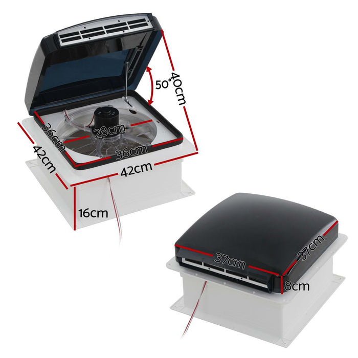 Caravan Air Vent Roof Hatch 12V Shower Fan Reversible Airlfow Rainy Use Camper