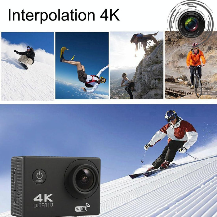 2.0 Inch Wifi Action Camcorder 170 Degree Wide Angle Waterproof 64Gb Sd