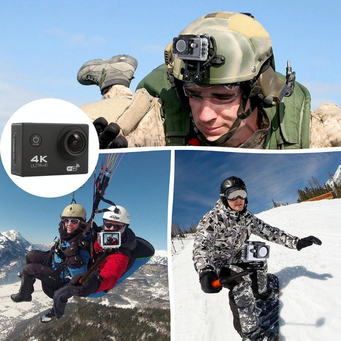 2.0 Inch Wifi Action Camcorder 170 Degree Wide Angle Waterproof 64Gb Sd