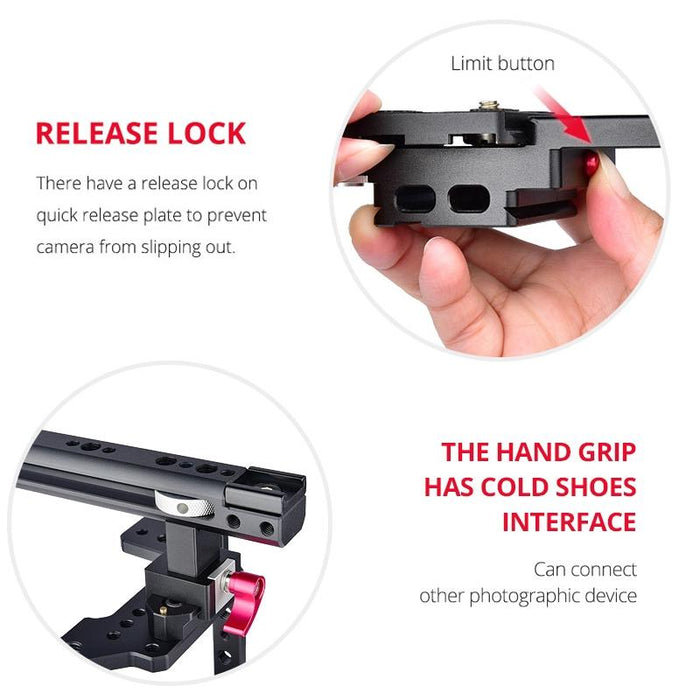 C8 Ylg0910 Handle Video Camera Cage Stabilizer Black