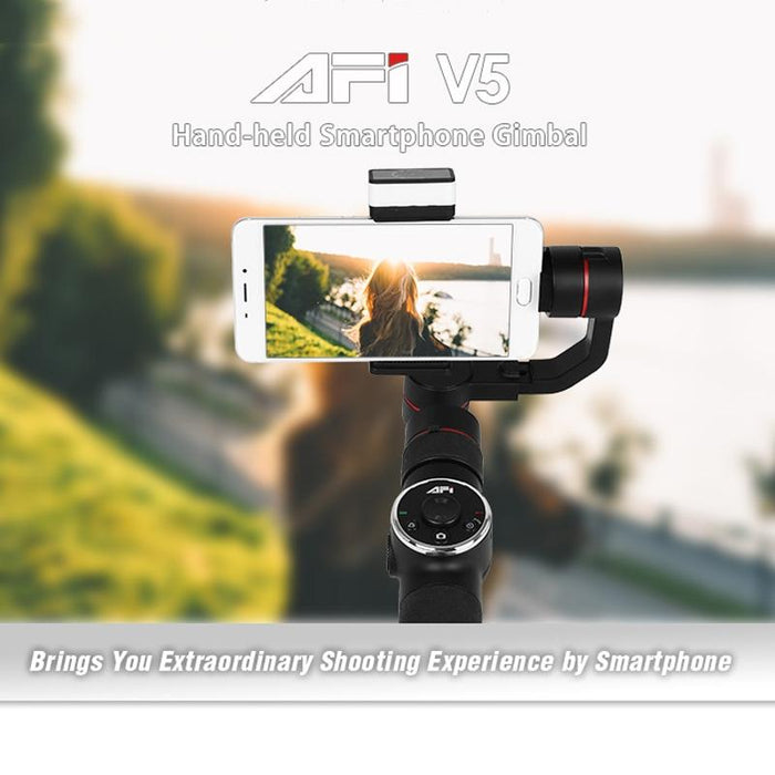V5 Smooth 3-Axis Handheld Aluminum Brushless Gimbal Stabilizer With Tripod Mount & Fill Light For Smartphones Within 6 Inch Support Face Tracking Black