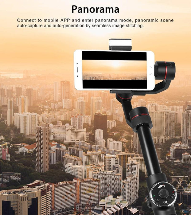 V5 Smooth 3-Axis Handheld Aluminum Brushless Gimbal Stabilizer With Tripod Mount & Fill Light For Smartphones Within 6 Inch Support Face Tracking Black