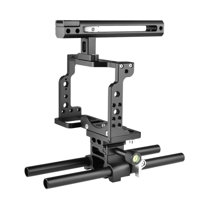 C15 Ylg0711A Video Camera Cage Stabilizer With Handle & Rail Rod For Nikon Z6 / Z7 Black