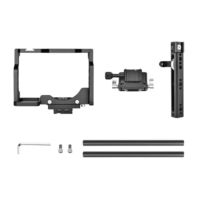 C15 Ylg0711A Video Camera Cage Stabilizer With Handle & Rail Rod For Nikon Z6 / Z7 Black