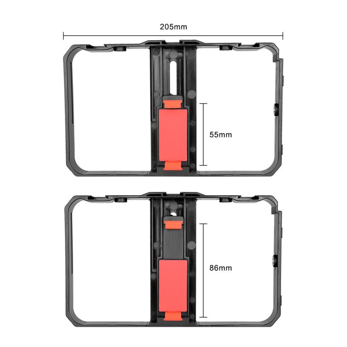 Pc203 Ylg1801C Vlogging Live Broadcast Led Selfie Light Smartphone Video Rig Handle Stabilizer Plastic Bracket Tripod Kits