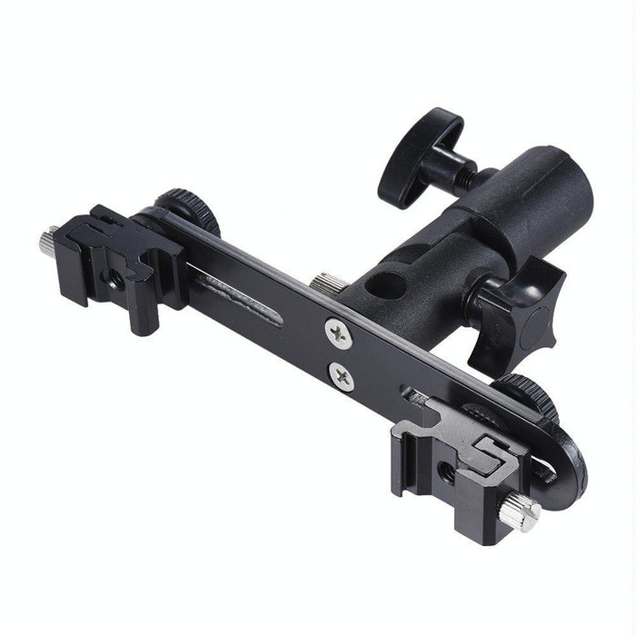 Double Hot Shoe Flash Stand Bracket