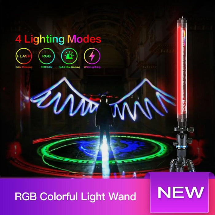P7Rgb Colorful Photo Led Stick Video Light App Control Adjustable Colour Temperature Waterproof Handheld Led Fill Light With Remote Control