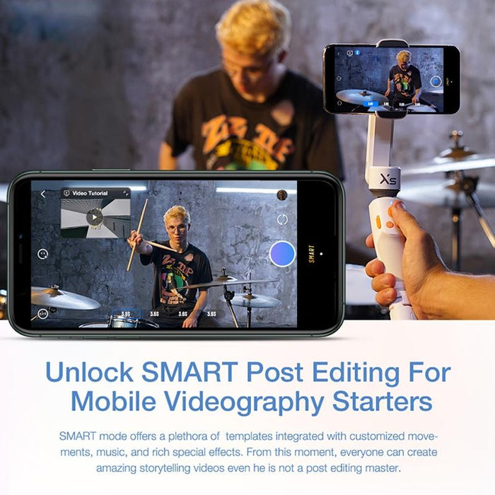 Yszy018 Smooth-Xs Handheld Gimbal Stabilizer Selfie Stick For Smart Phone - 200G Pink