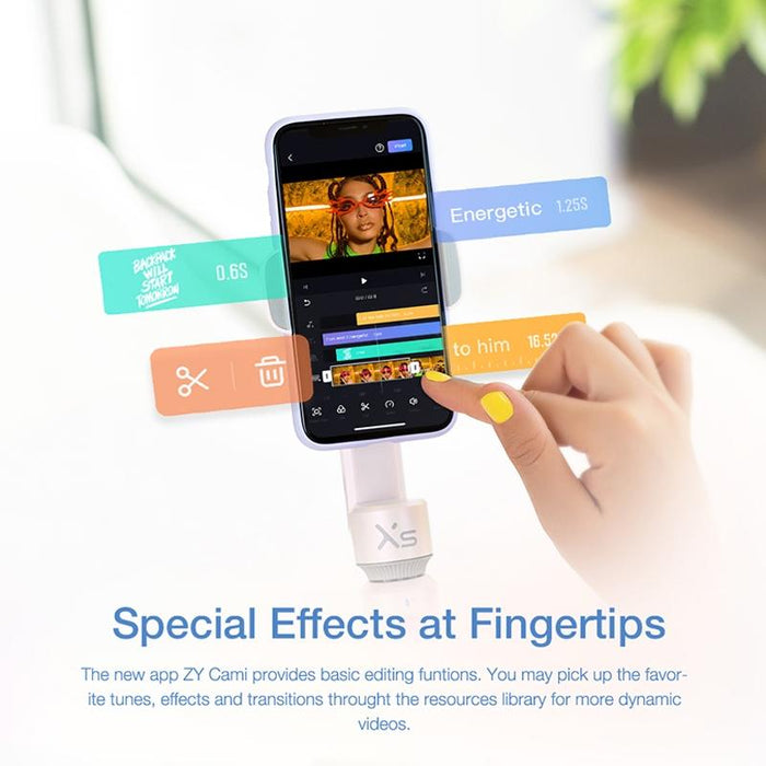 Yszy018 Smooth-Xs Handheld Gimbal Stabilizer Selfie Stick For Smart Phone - 200G Pink