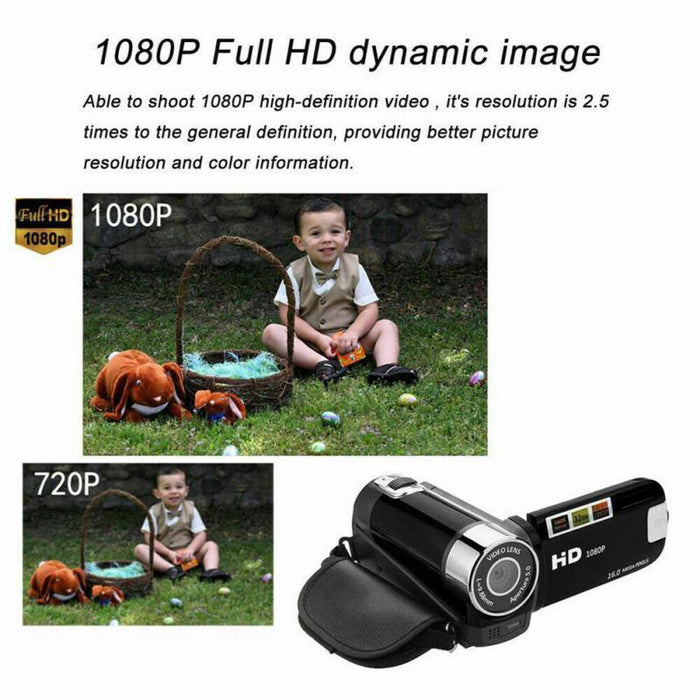16Mp Hd Dv Camera With 16X Zoom For Home & Travel