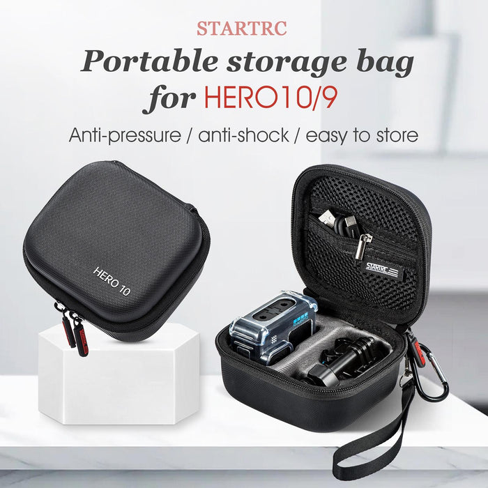Diamond Texture PU Leather Storage Bag for GoPro HERO10