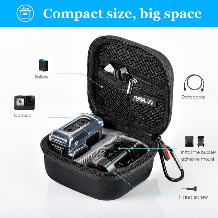 Diamond Texture PU Leather Storage Bag for GoPro HERO10