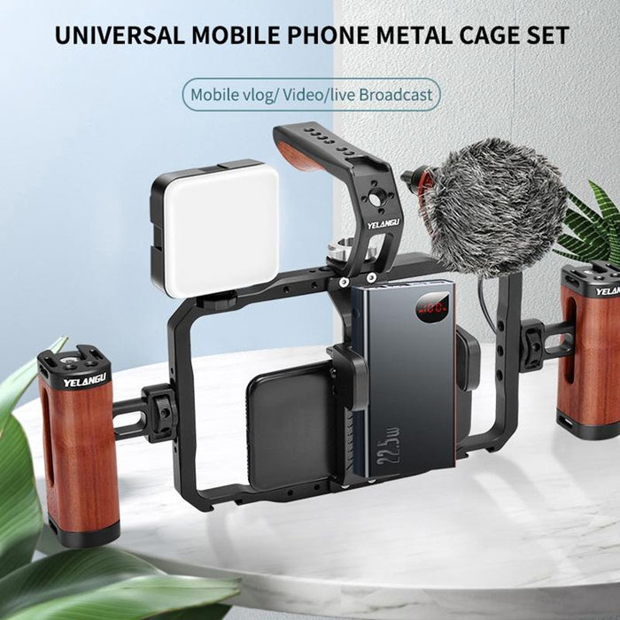 Lw101 Vlogging Live Broadcast Smartphone Video Rig Handles Stabilizer Kits