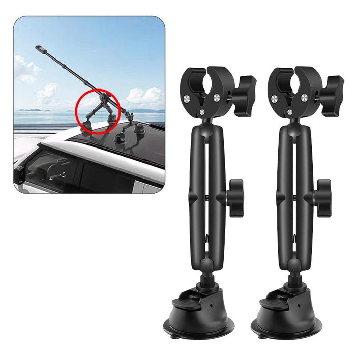 2 X Single-Leg Car Suction Cup Mount Crab Clamps Set Black