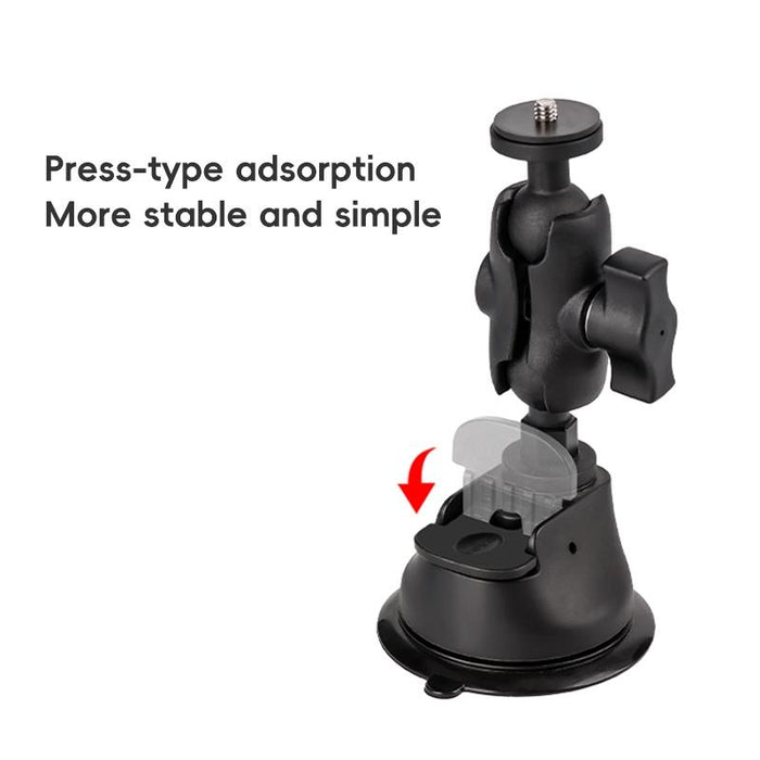 1 / 4 Inch Screw Dual-Leg Suction Cup Mount And 2 X Single-Leg Car Suction Cup Mount Crab Clamps Set Black