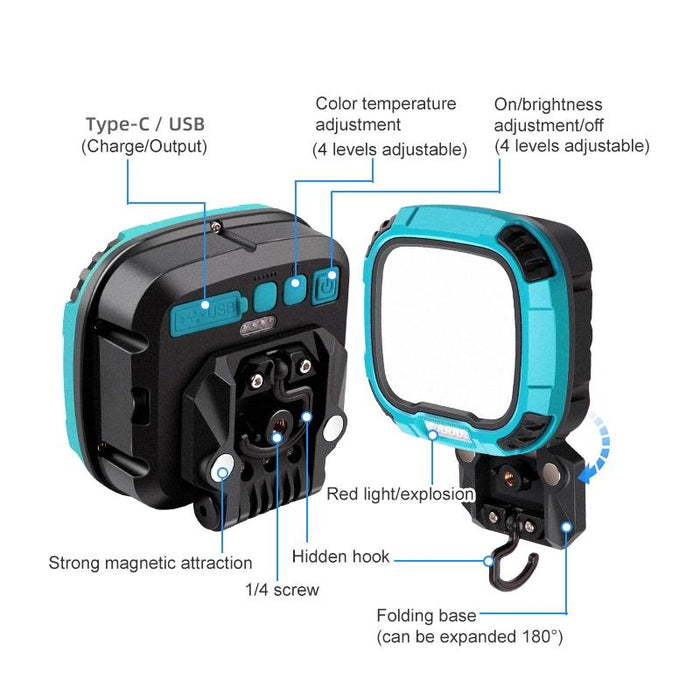 136 Leds 28W Waterproof Led Work Light Photography Fill Light Blue