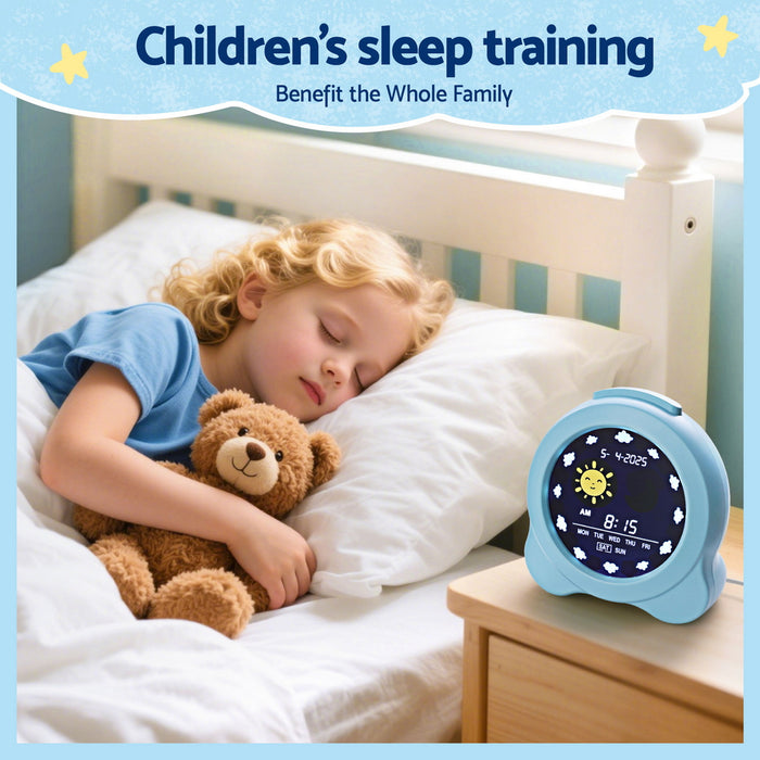 3.8" Digital Day Clock Calendar Alarm Lcd Display Blue