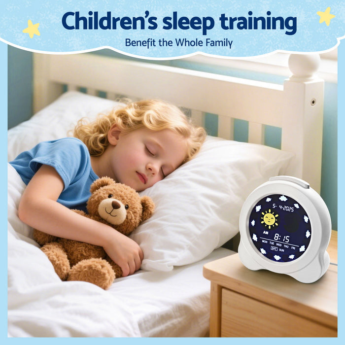 3.8" Digital Day Clock Calendar Alarm Lcd Display White