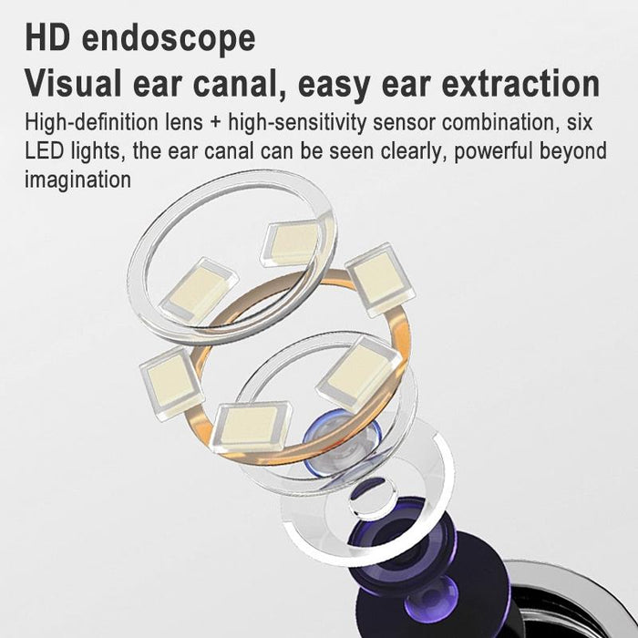 Portable Smart Earpick For Earwax Removal Black