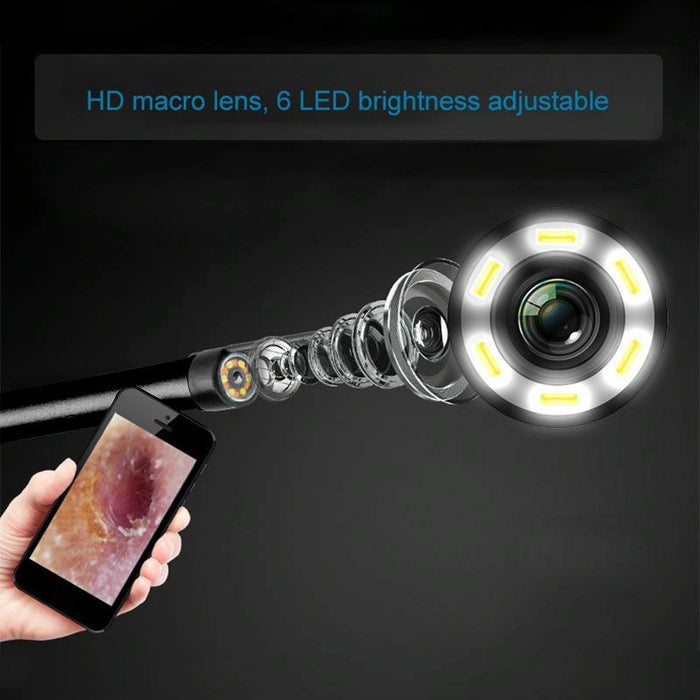 2 In 1 Usb Hd Visual Earwax Clean Tool Endoscope Borescope With Led Lights & Wifi Cable Length 2M