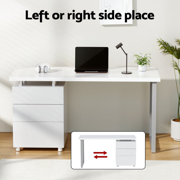 Executive Office Chair And Desk Set - White