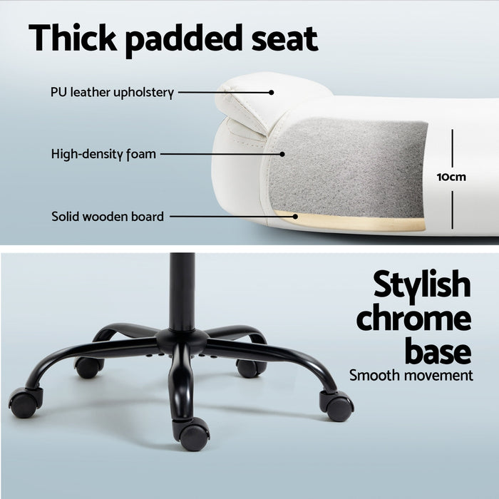 Executive Office Chair And Desk Set - White