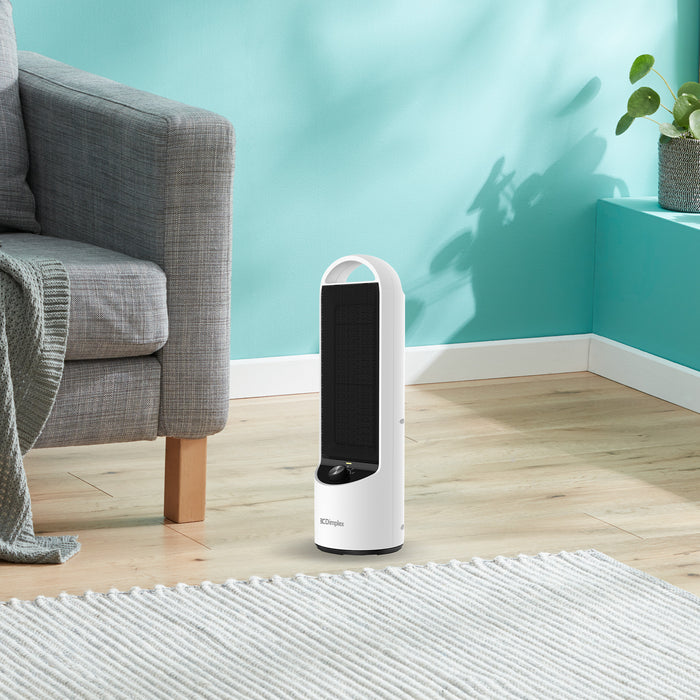 2Kw Personal Dc Ceramic Heater In Black And White