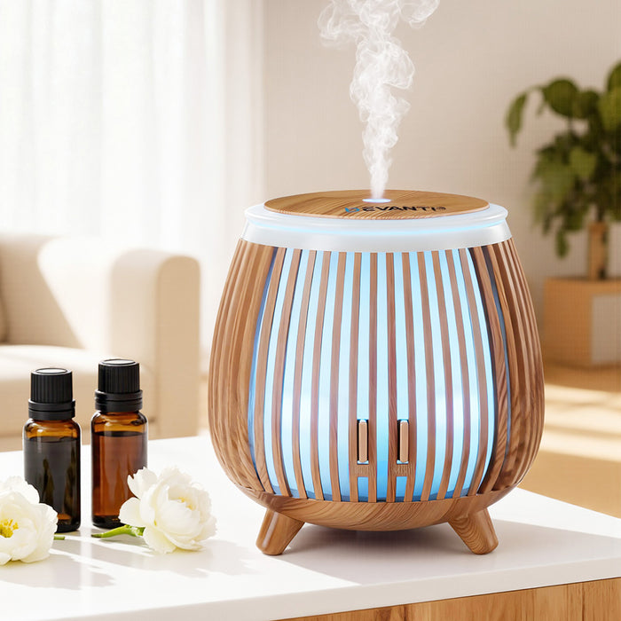 Ultrasonic Aroma Diffuser Aromatherapy 140Ml Led Lights Iron Humidifier Forest Deep Wood