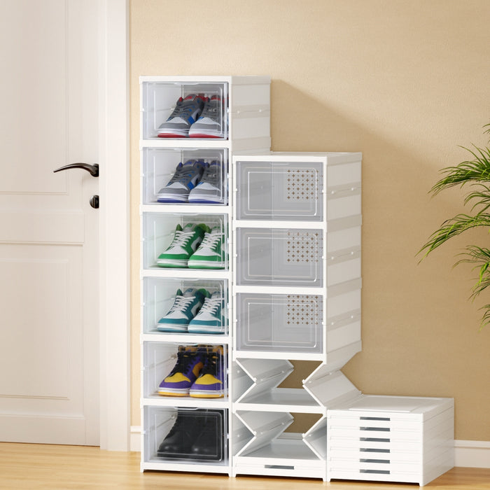 Foldable Shoe Rack Organizer 6 Tier Storage Shelf Hallway