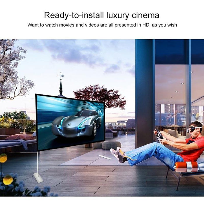 Outdoor Bracket Folding Polyester Projector Film Curtain - Size 120 Inch 16:9
