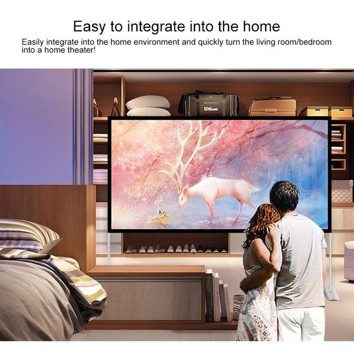 Outdoor Bracket Folding Polyester Projector Film Curtain - Size 120 Inch 16:9