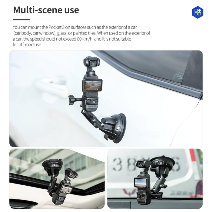 3 Suction Cup Holder For Dji Osmo Pocket Black