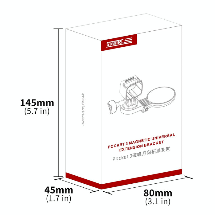 Universal Magnetic Expansion Bracket For Dji Osmo Pocket Black