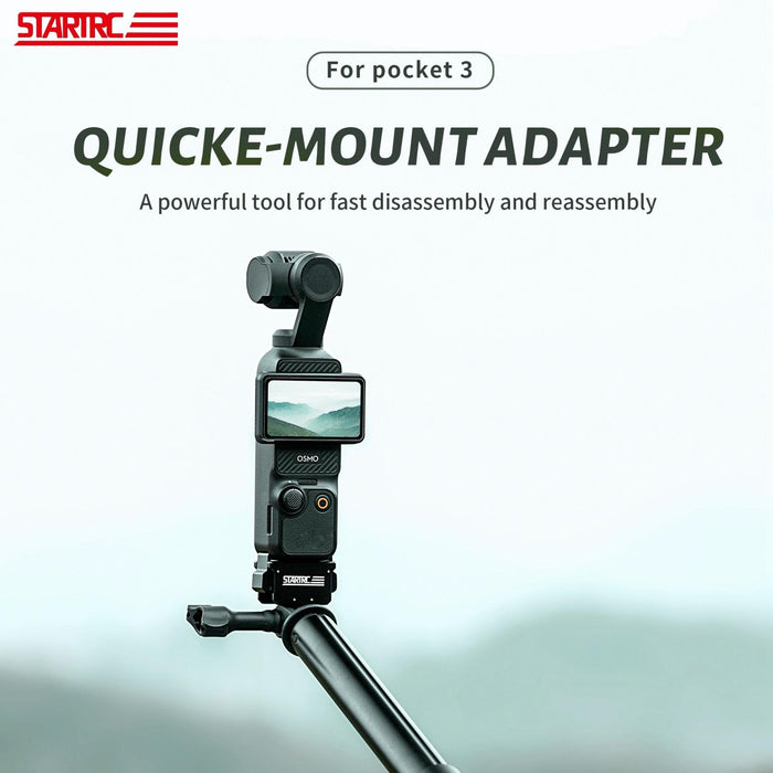 Quick Mount Adapter For Dji Pocket Black