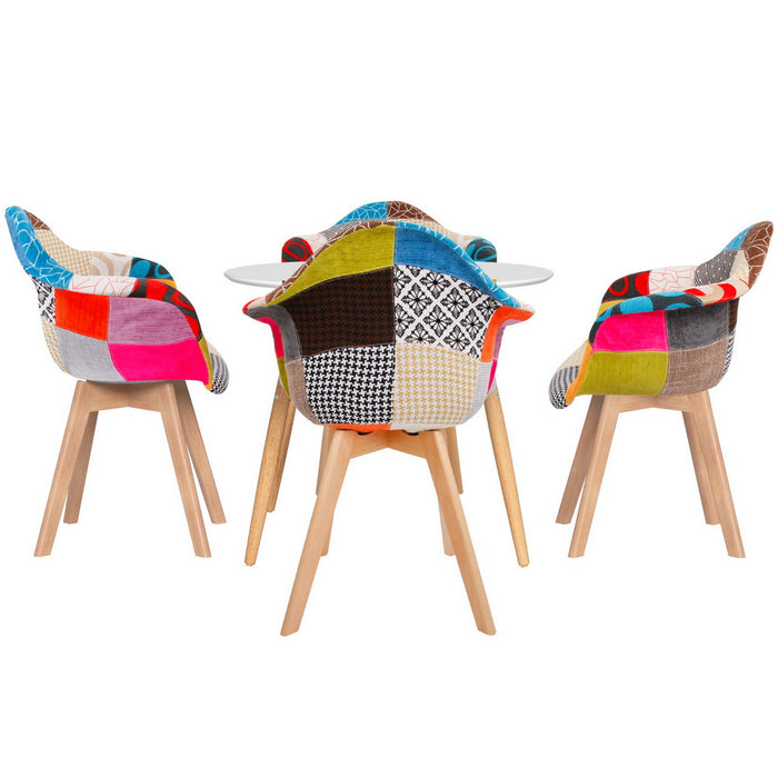 1 Dining Table And 4 Chairs Set Dsw White