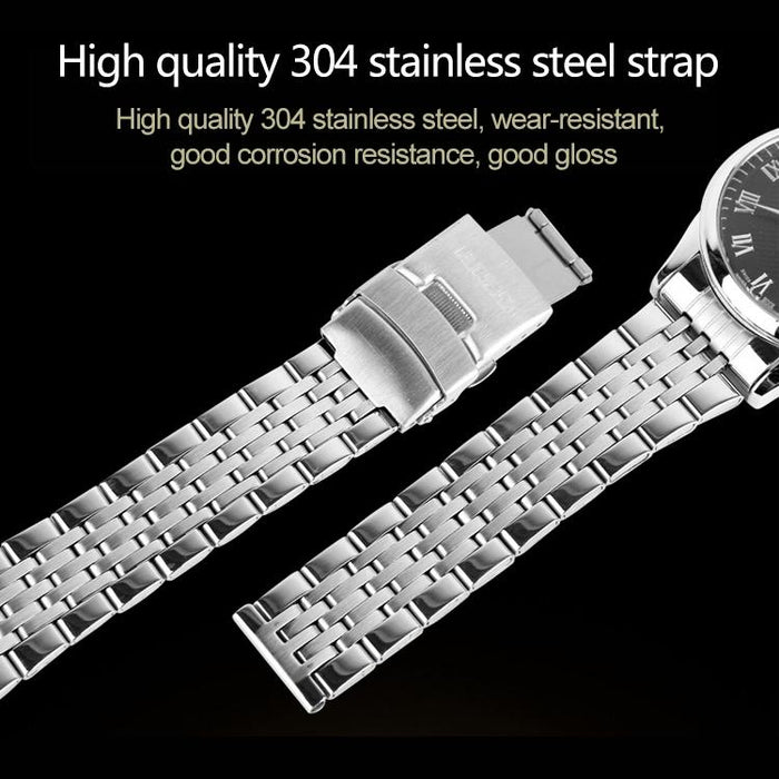 9058 Multifunctional Outdoor Fashion Waterproof Steel Strip Quartz Wrist Watch