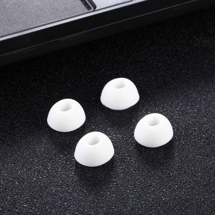 2 Pairs Soft Silicone Ear Caps With Net For Airpods Earphones - L